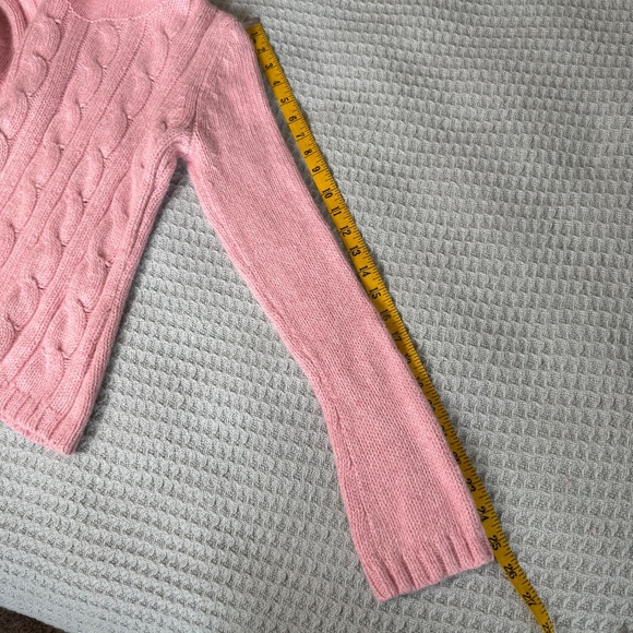 Vintage Y2K Maurices Sweater Womens Small Pink Cowl Neck Cable Knit Chunky 90s - Picture 6 of 7